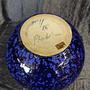 Vintage Vase Keramik Blau  2