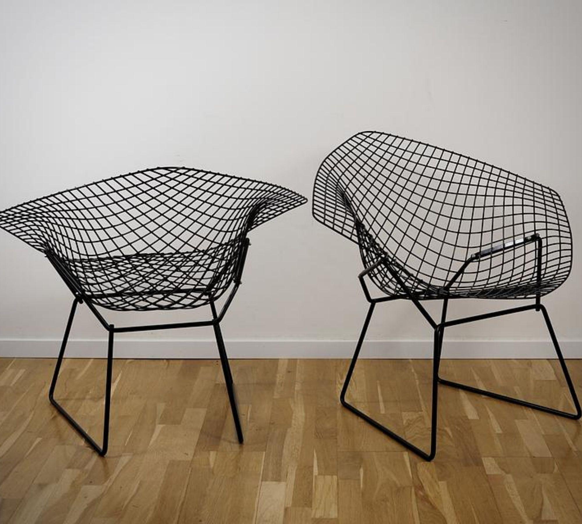 Bertoia Diamond Chair Schwarz  7