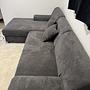 Ecksofa mit Schlaffunktion Grau 1