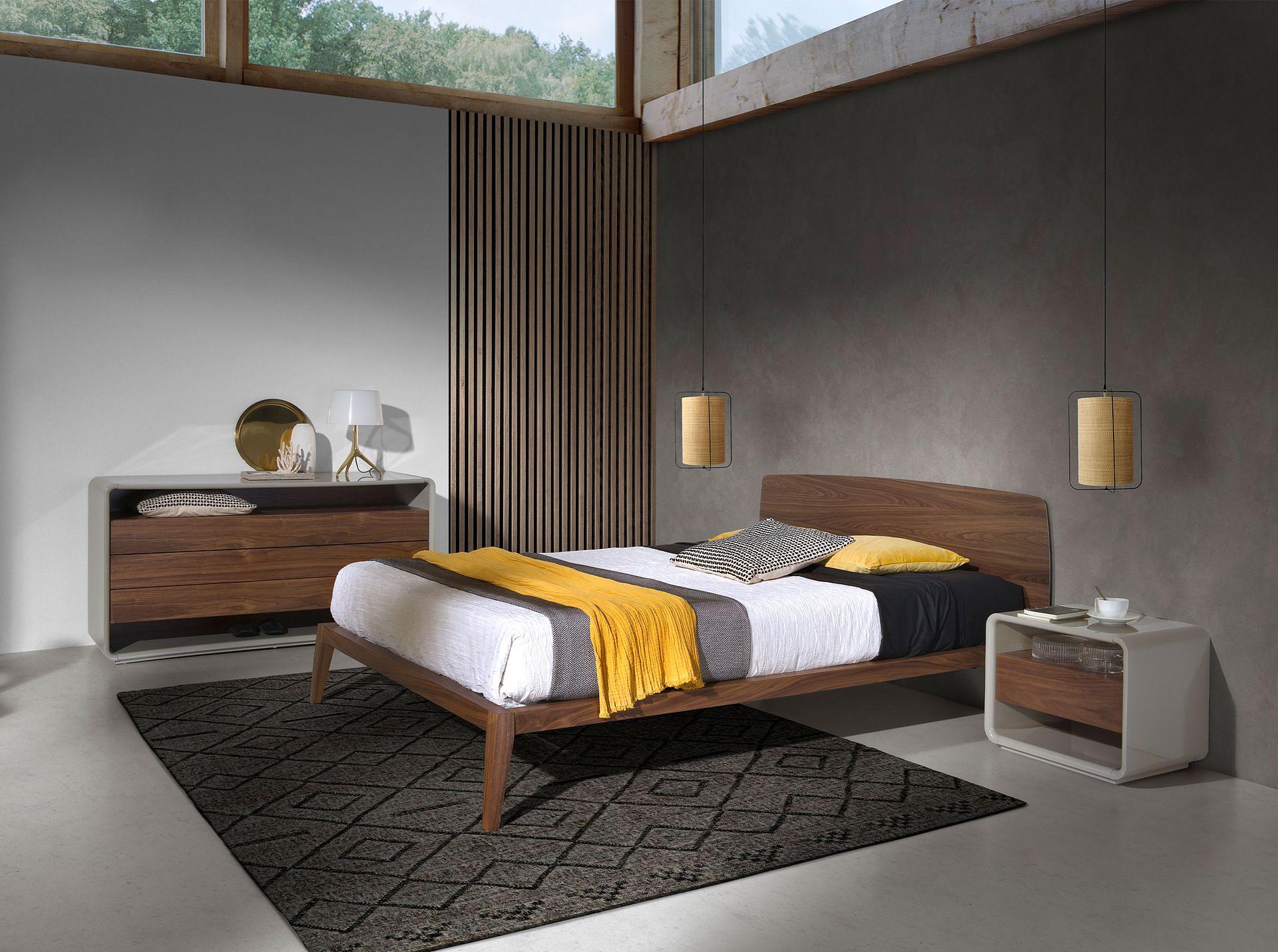 Nightstand Wood veneer Grey 5