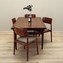 4x Chair-Set Wood Brown 1970s 1