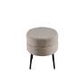 Otto Pouf Teddy Schwarz Beige  3