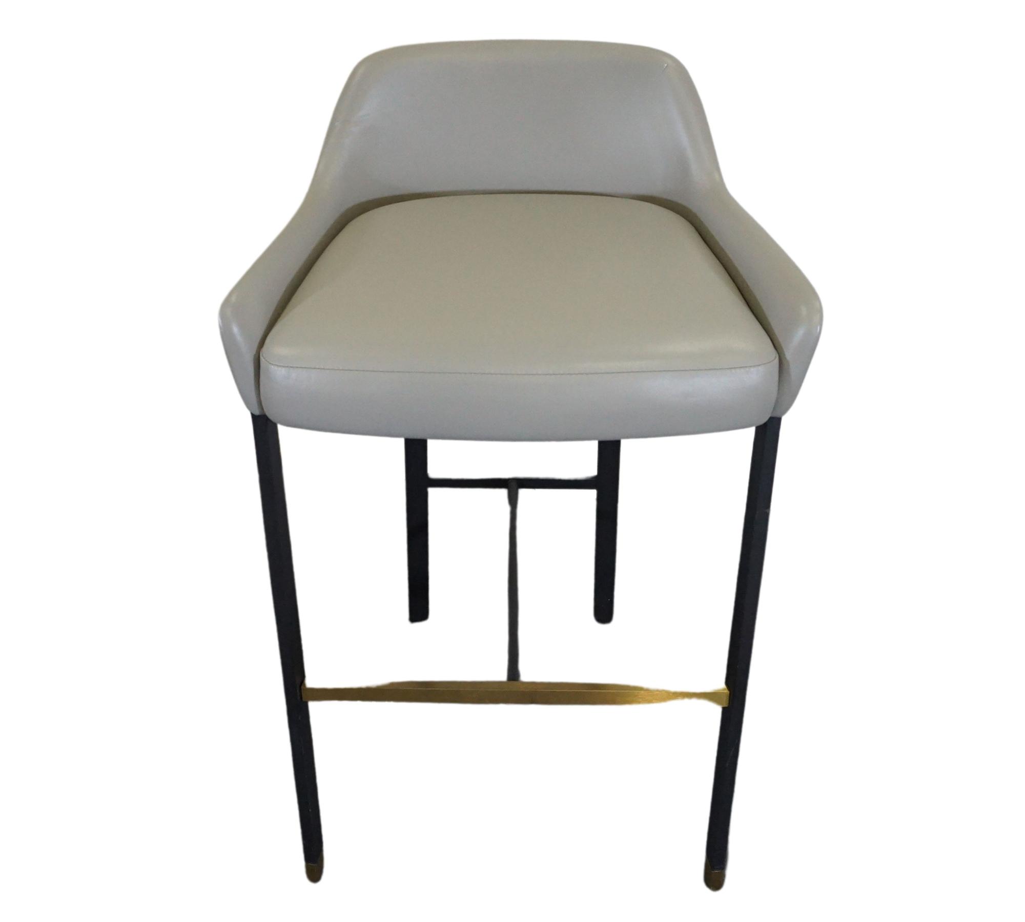 Blink SH750 Barstuhl Leder Grau 0