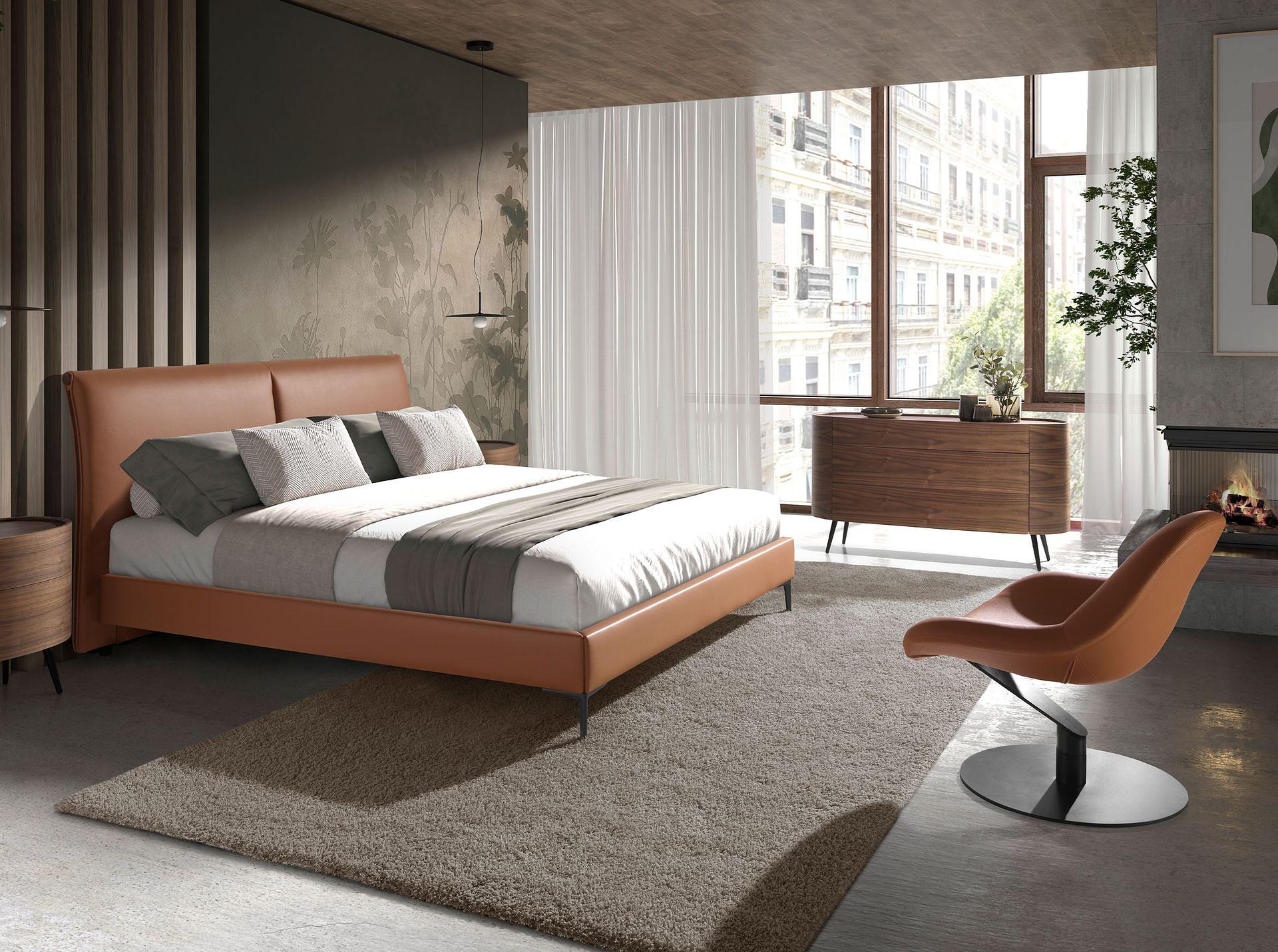 Drehbarer Sessel Kunstleder Braun 3