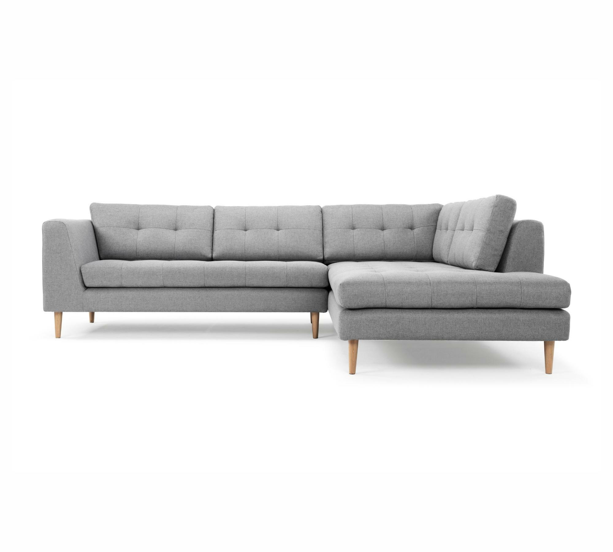 Nelson Ecksofa Récamiere Rechts Helles Grau 0