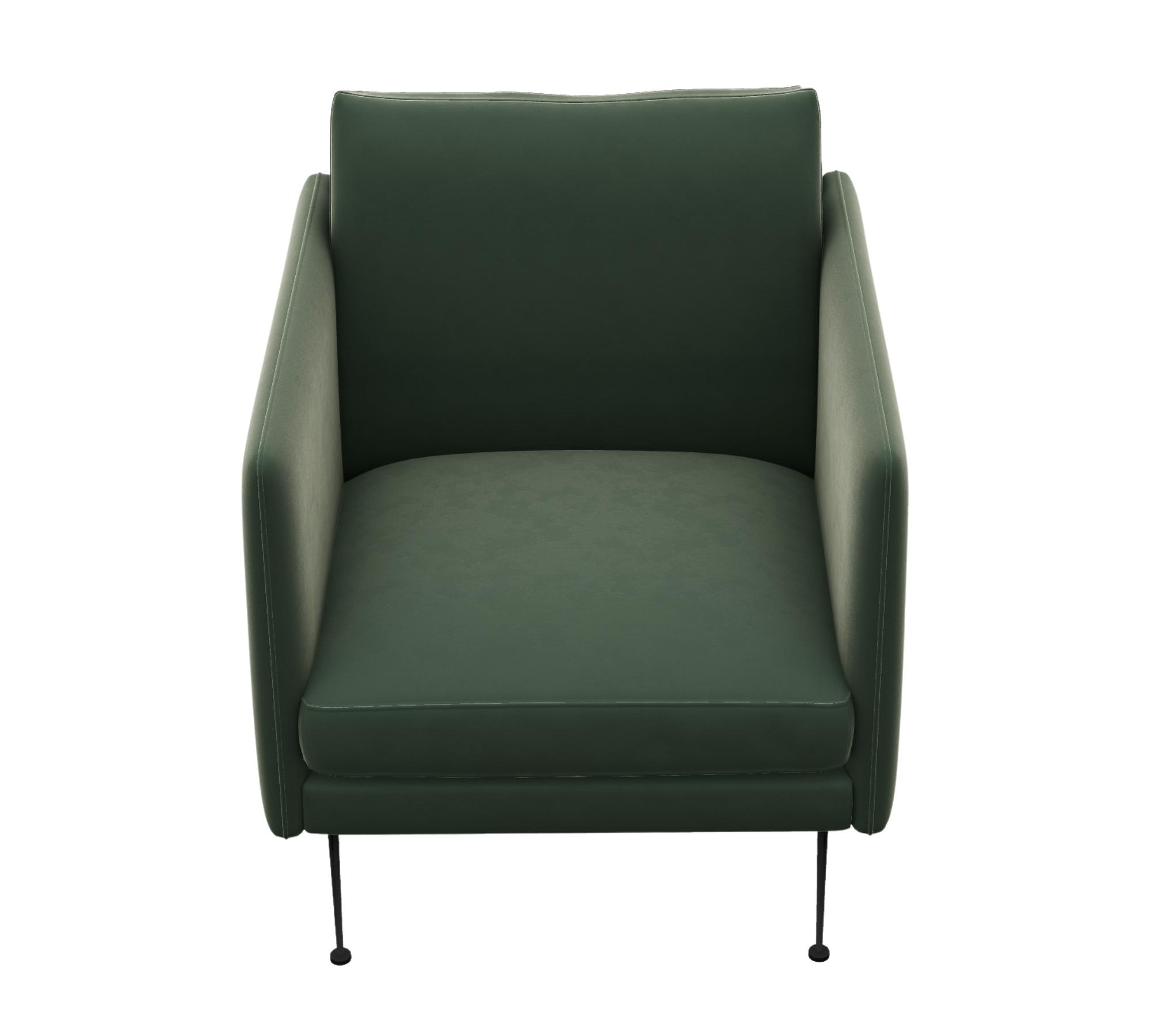 Flamingo armchair velvet Solemio dark green 70 2