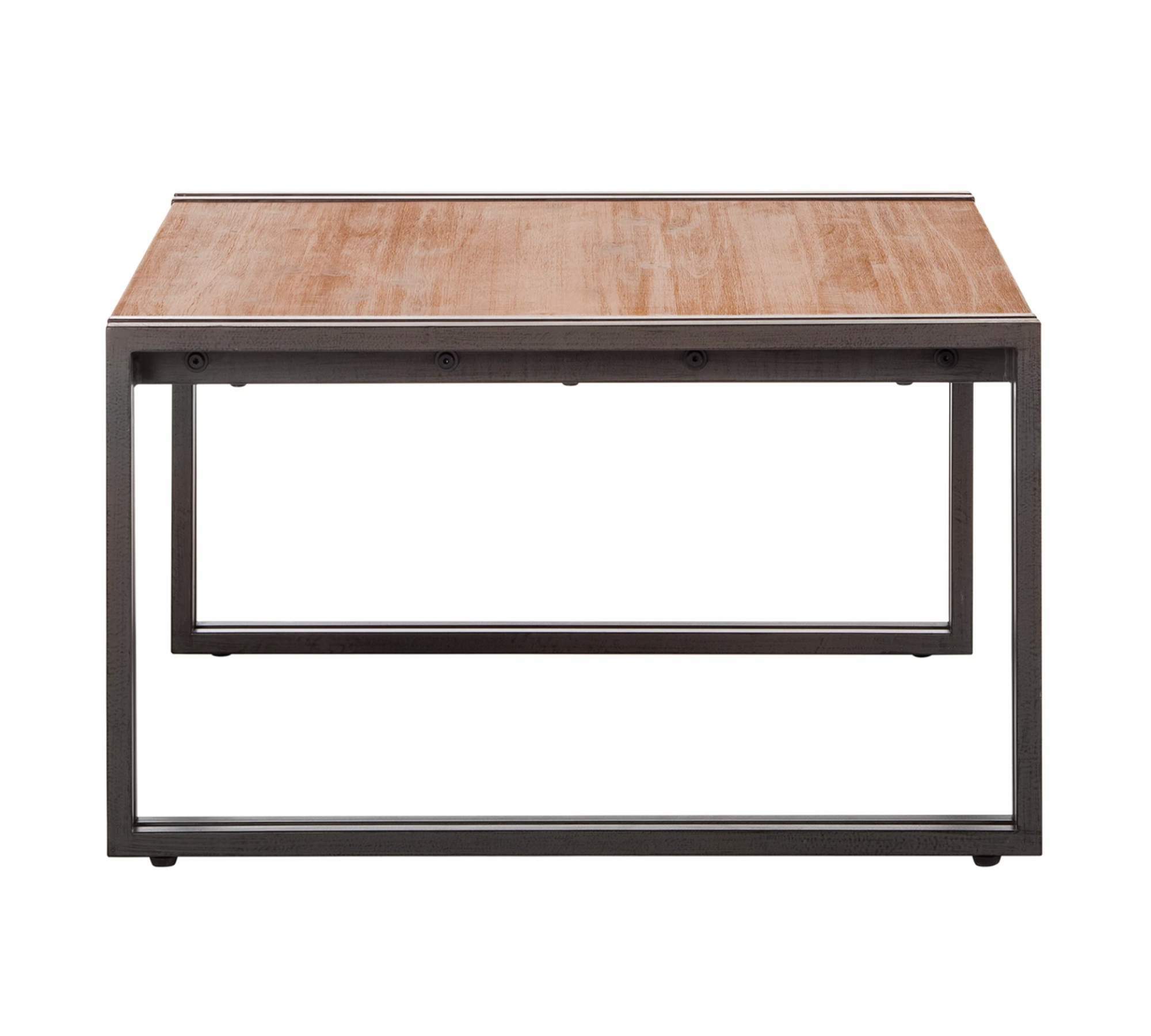 Couchtisch Massivholz Metall Schwarz 2