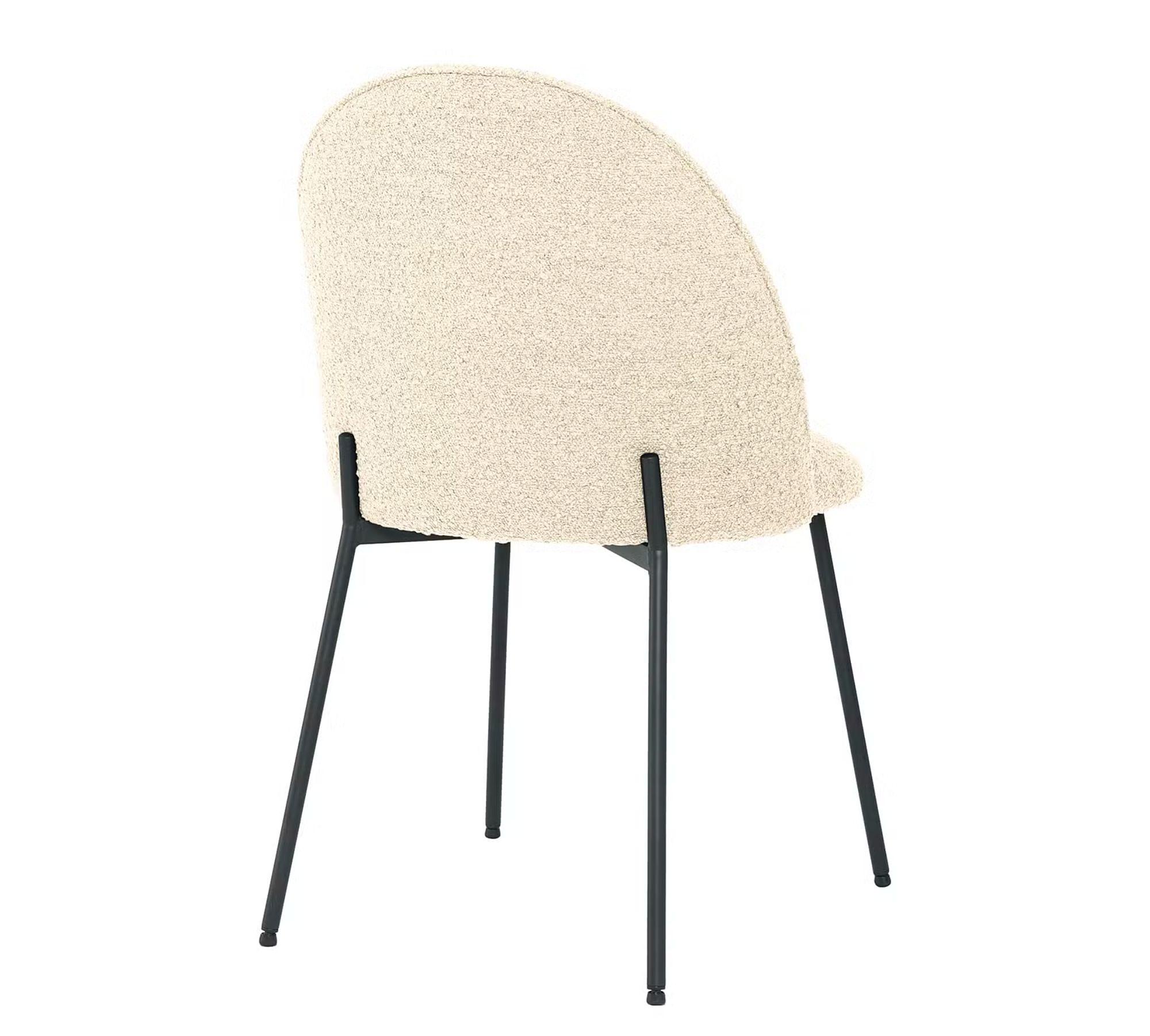 Polsterstuhl 2er-Set Bouclé Creme 6