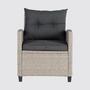 Outdoor Loungesessel Polyrattan Beige 3