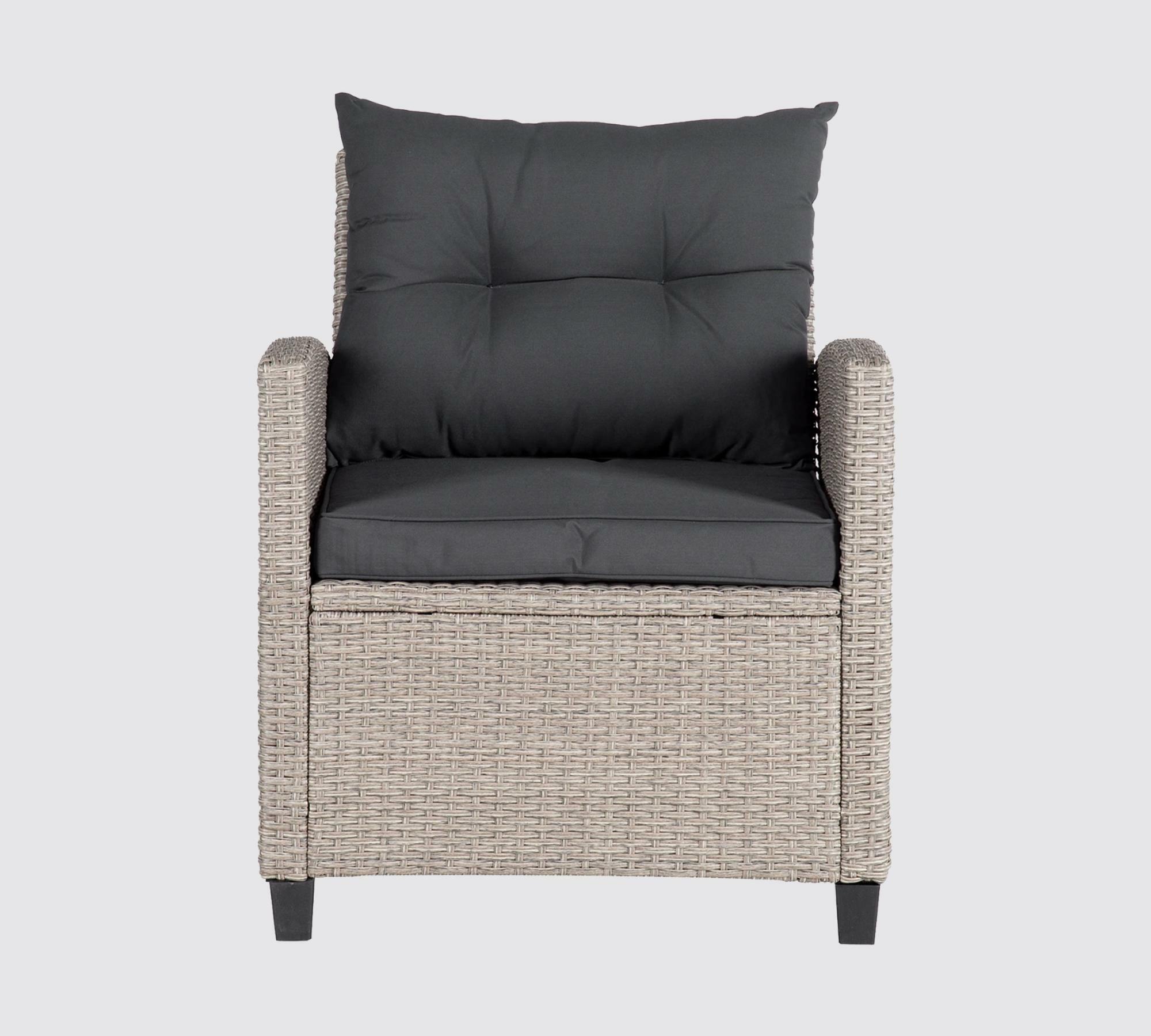 Outdoor Loungesessel Polyrattan Beige 3