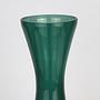 Vintage Vase Glass Green 1960s 2
