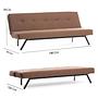 Zola Sofa Bed 3-seater Brown 6