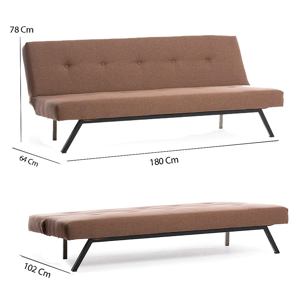 Zola Schlafsofa 3-Sitzer Braun 6