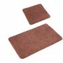 2x Badematten-Set Microfaser Braun 0