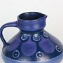 Vintage Blumenvase Porzellan Blau 1970er Jahre 1