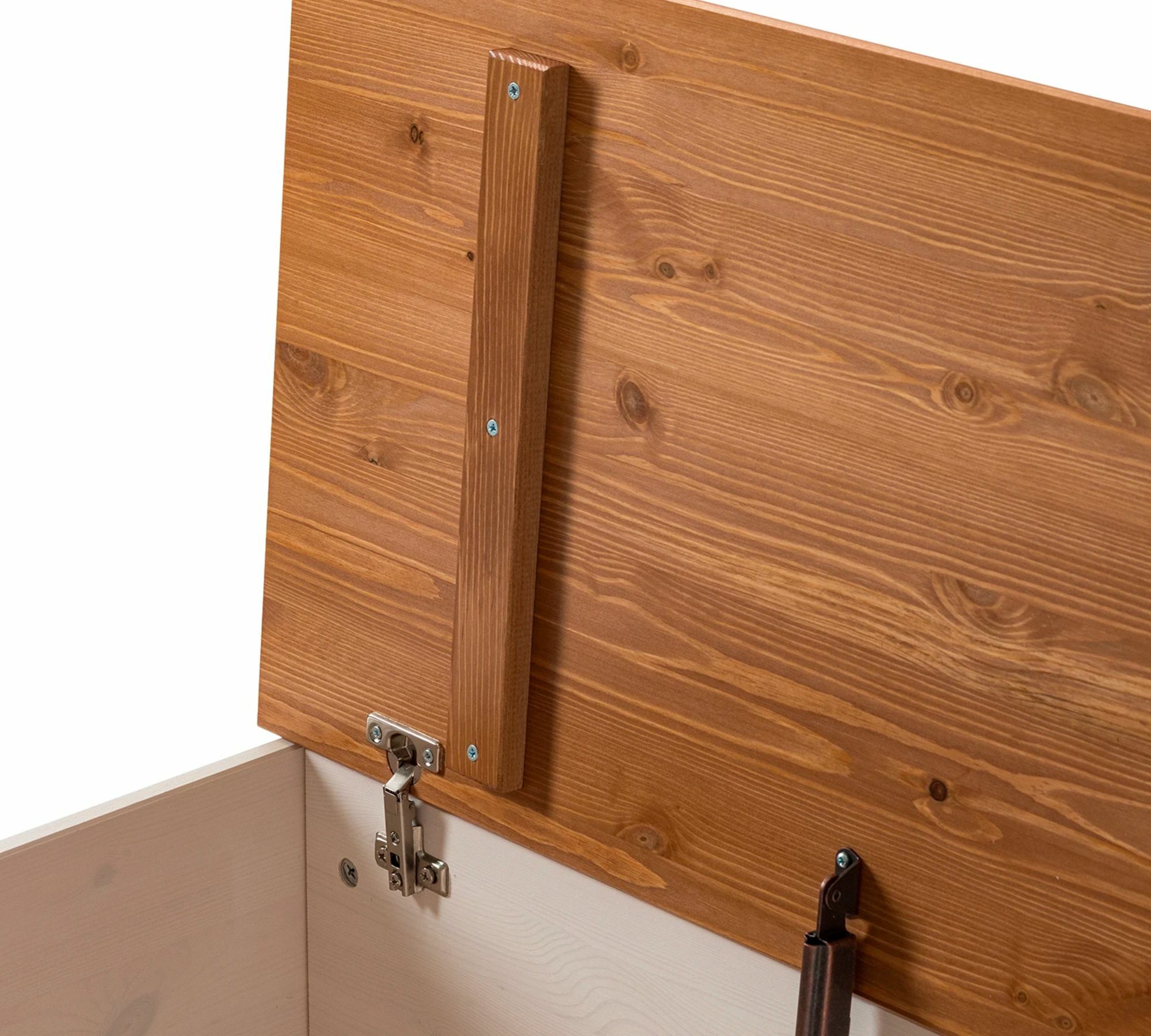 Garderobenbank Kiefernholz Weiß Honig 5