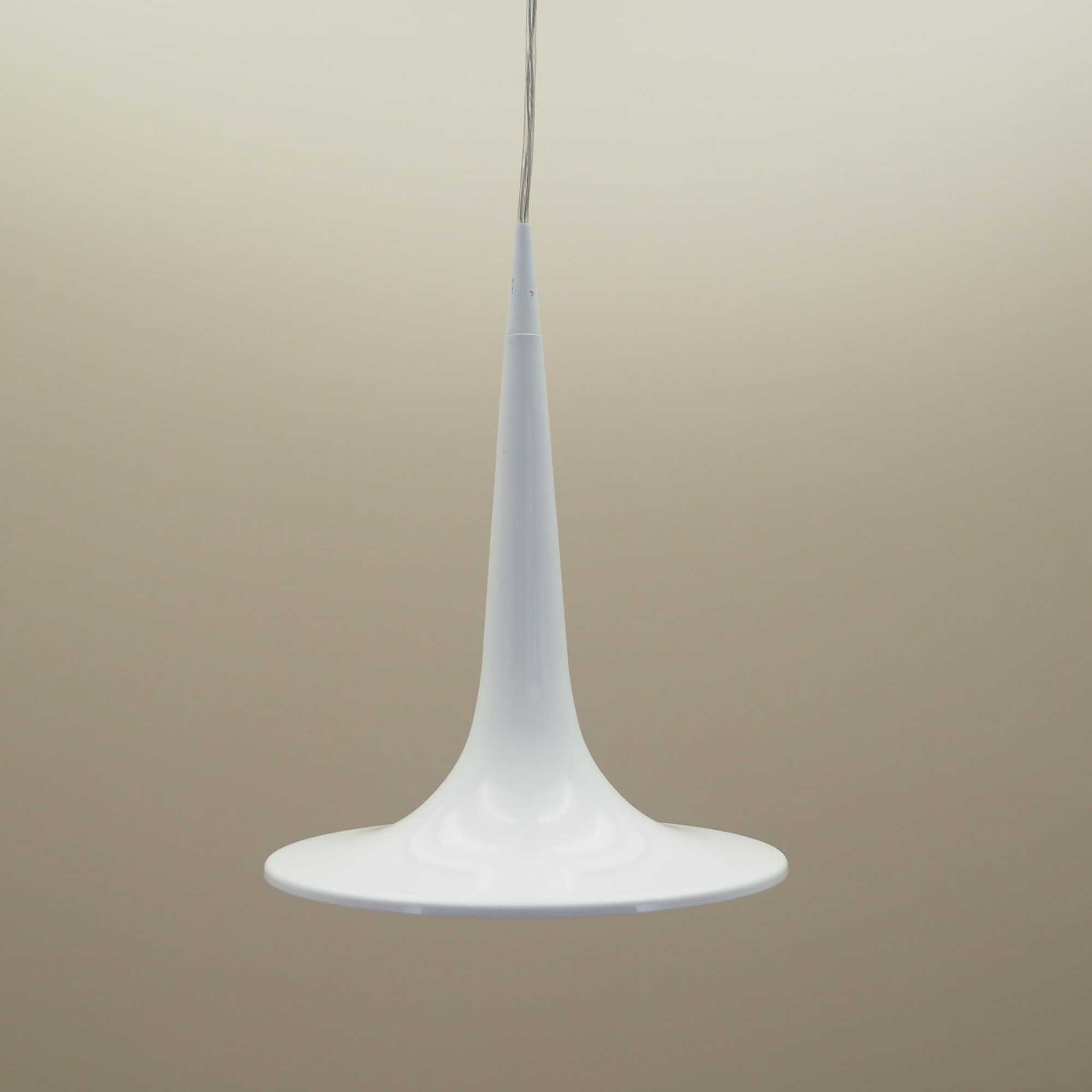 Vintage Pendant Lamp Metal White 1970s 1