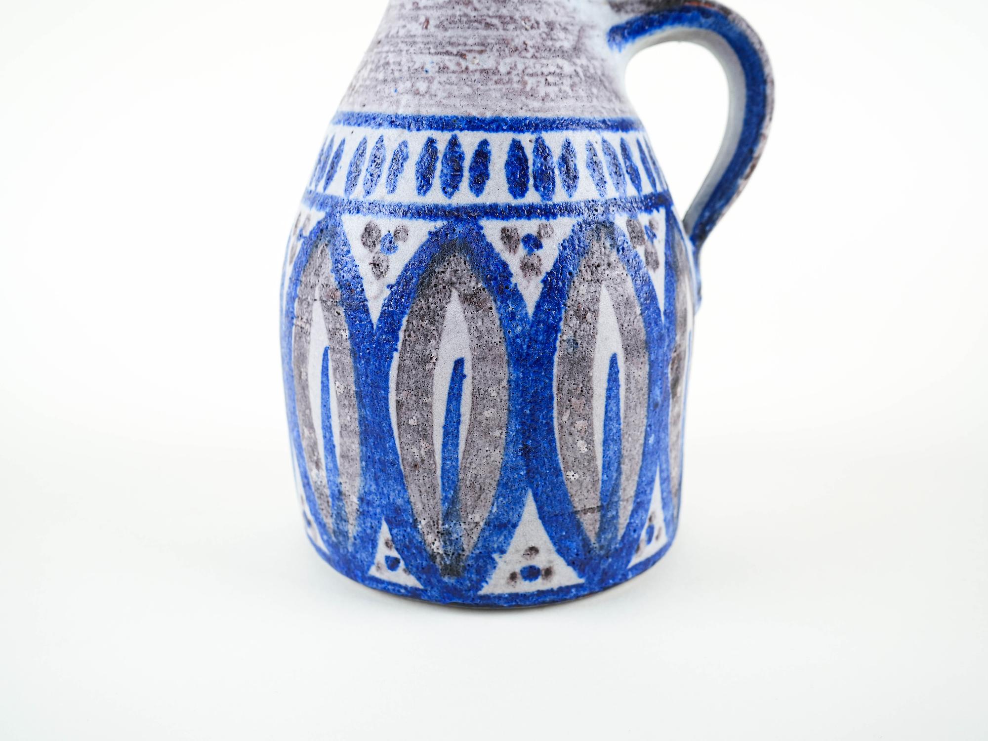 Keramikvase mit Henkel 1960er Jahre 4