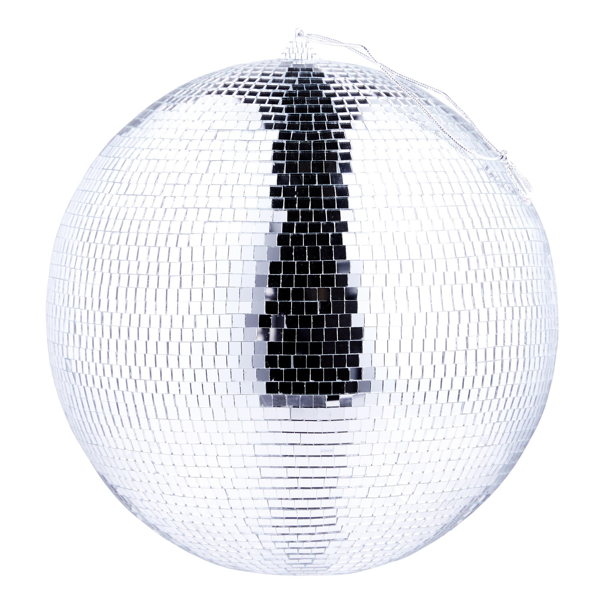 Deko-Kugel DISCO Glas / Kunststoff  Silber 20 x 20 cm 0