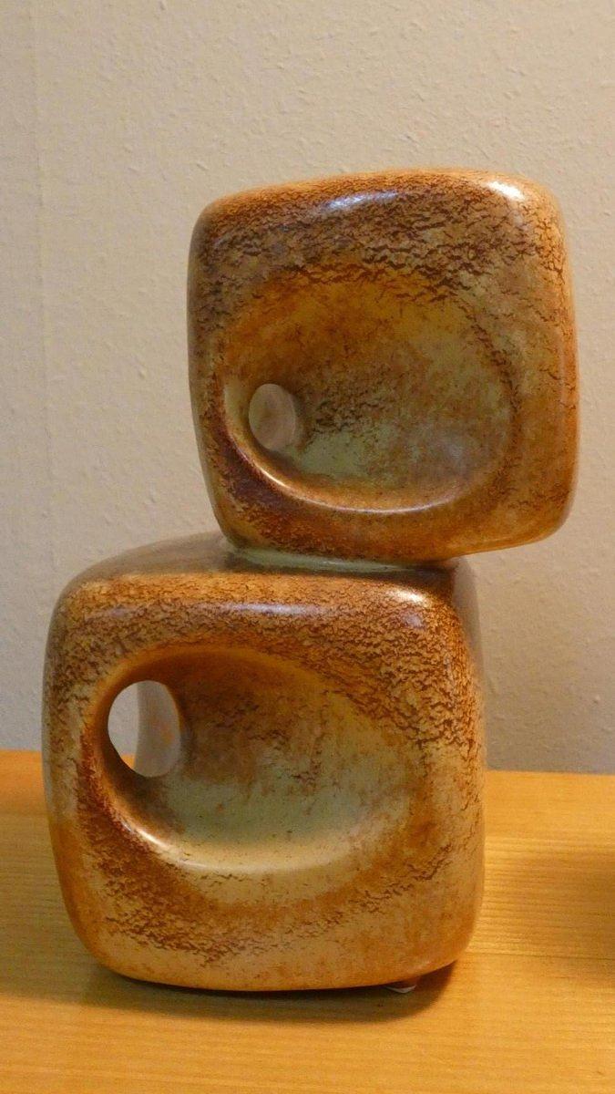Set di 2 vasi in ceramica anni '70 4