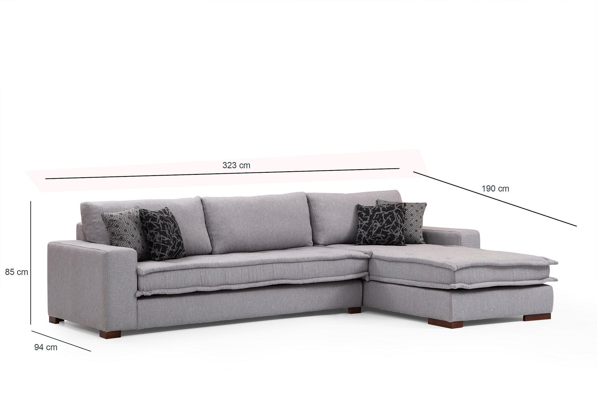 Lena Right Corner Sofa Light Grey 7