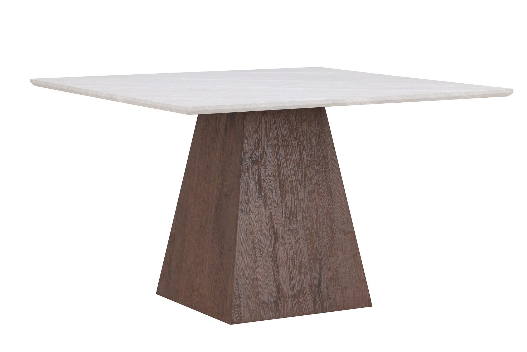 Cael Dining table MDF Mocha Stone look 120×120×75cm 5