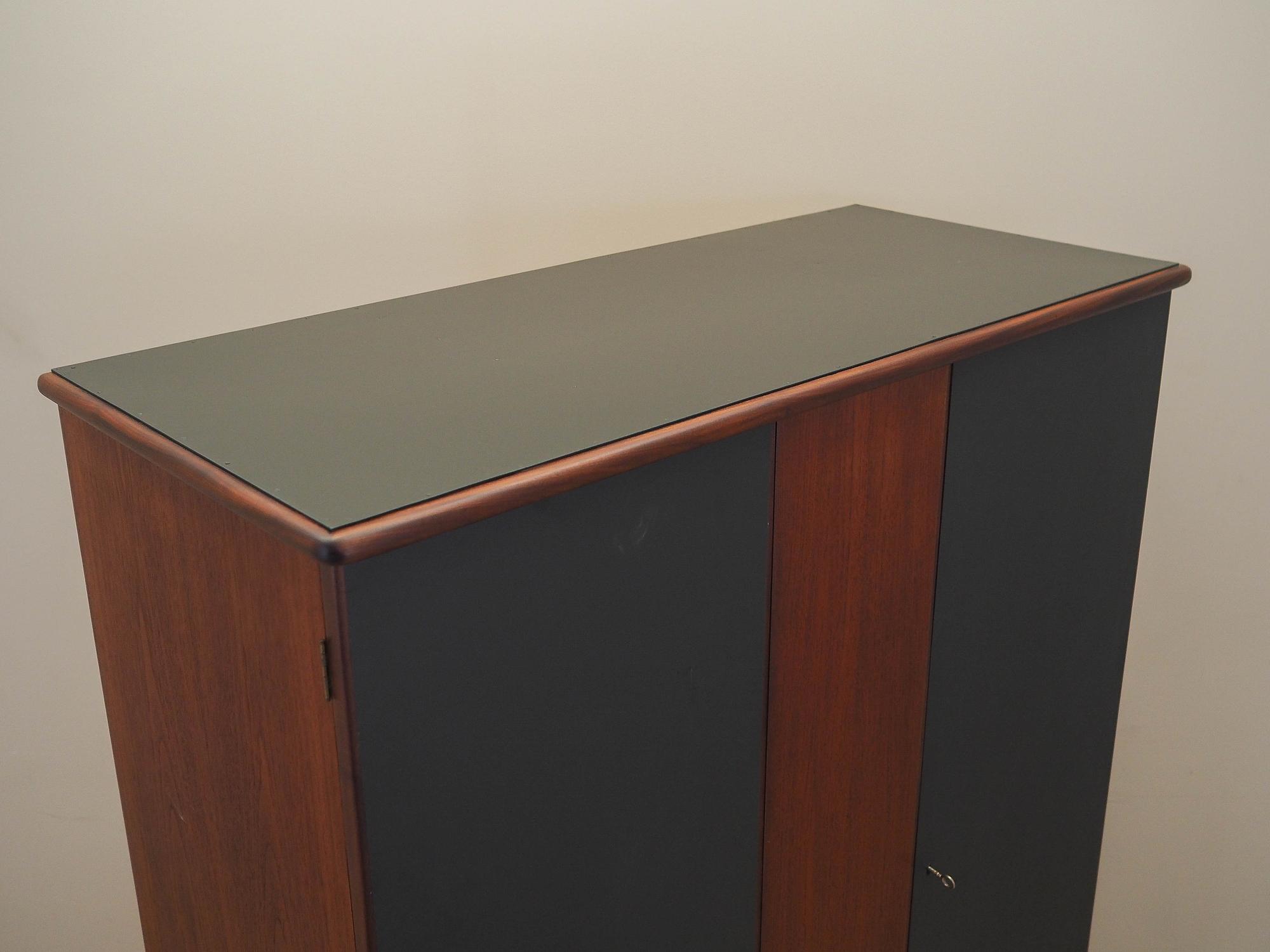 Teak Kleiderschrank 1960er Jahre Grau Braun 5