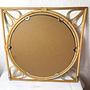 Rattan Spiegel Gold 49x49cm 1