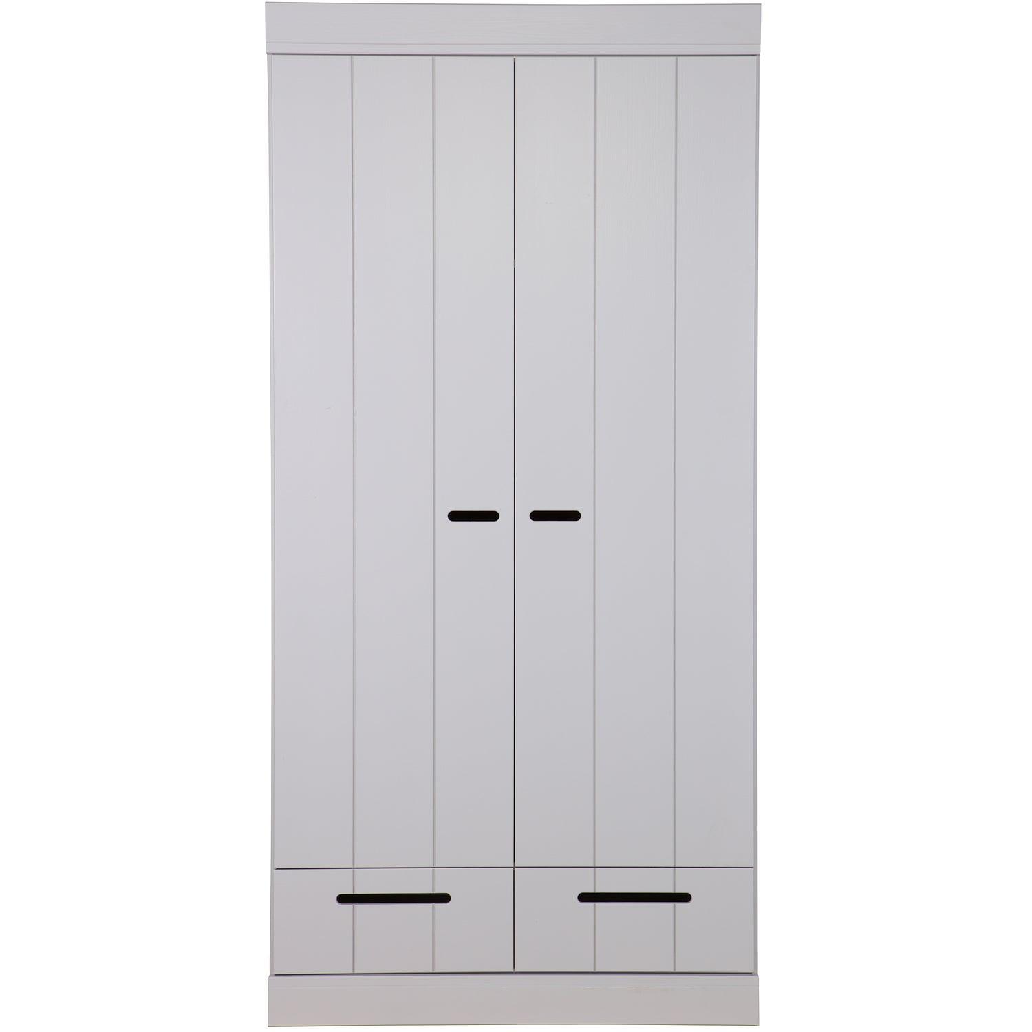 Schrank mit 2 Türen Holz Grau 0