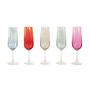 Wine Glass Set Multicolored 1960s 0