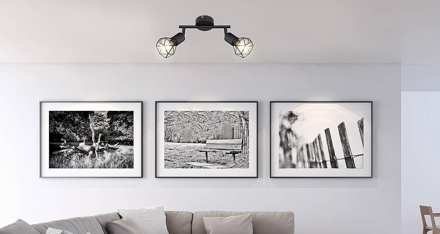 Xara I Ceiling spotlight Iron 2-bulb 1