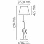 Lounge Gun Stehleuchte Metall Gold 3