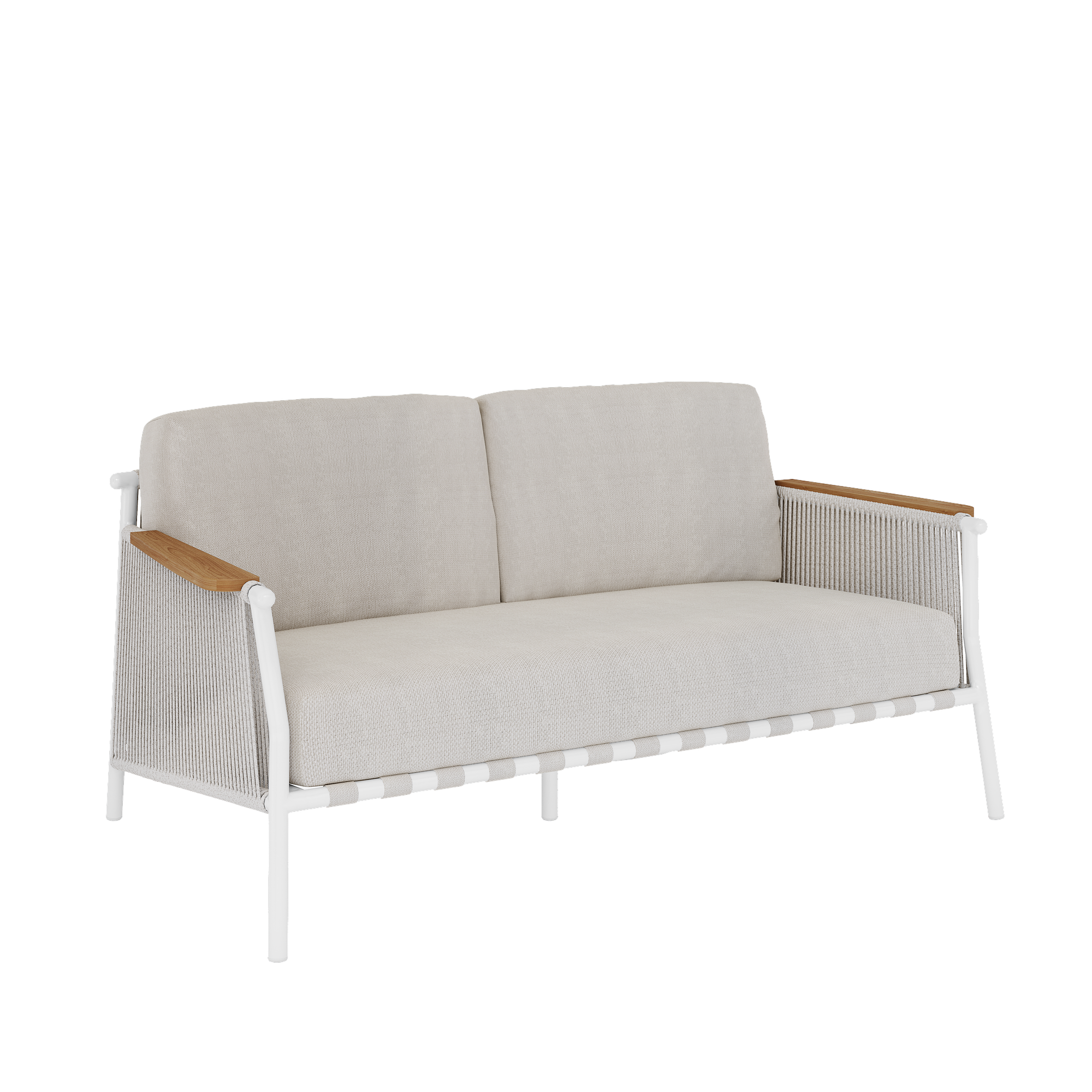 SCOOP Sofa 2-Sitzer Weißes Silber Kissen Wolken 0