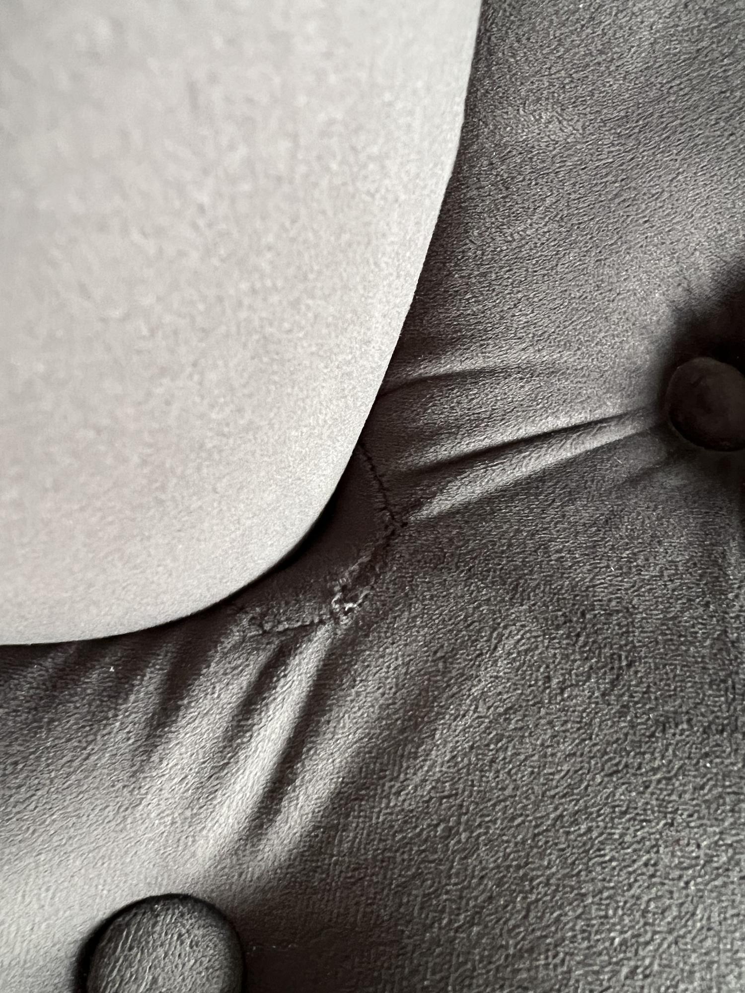 Chesterfield 3-Sitzer Sofa Samt Grau 9
