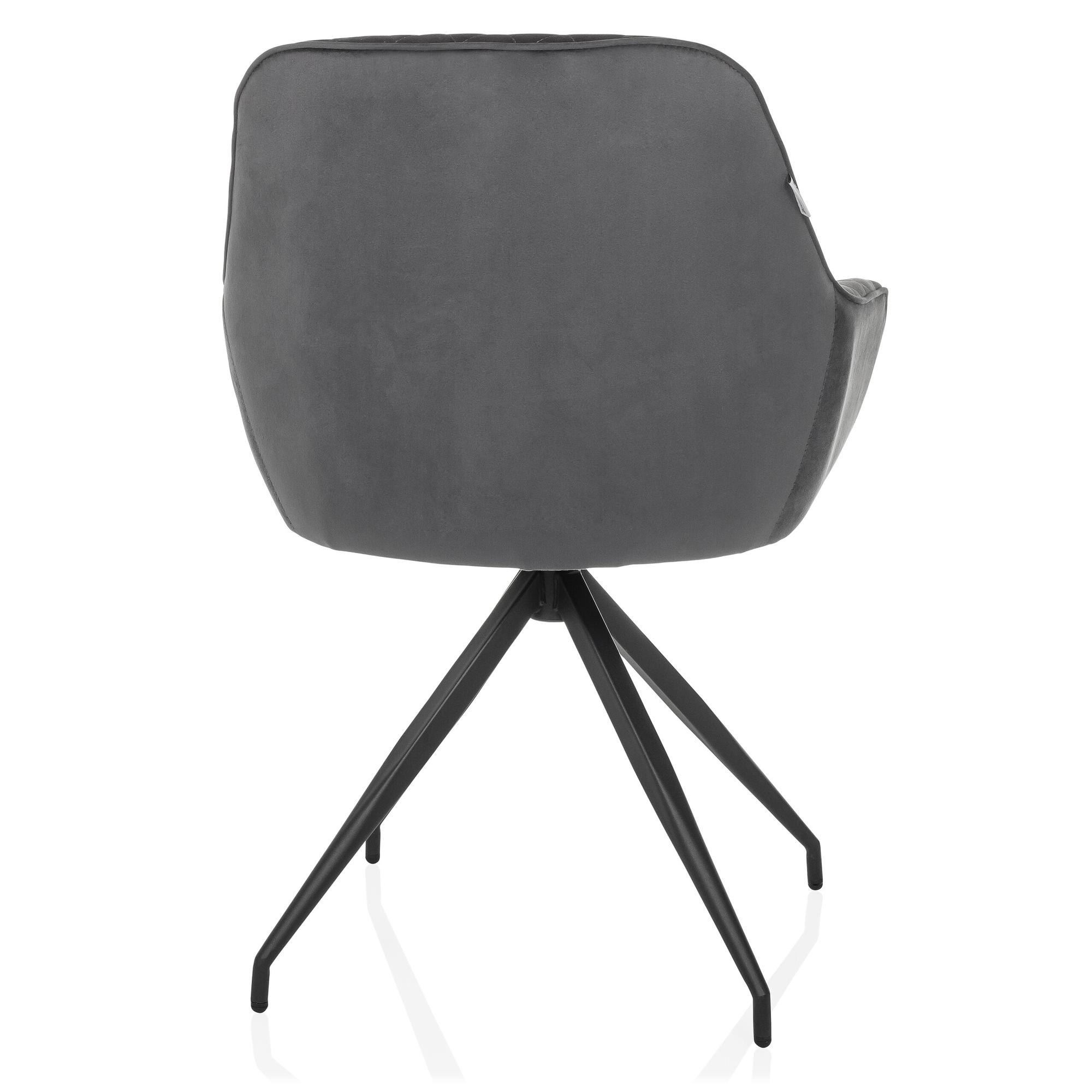 ELVERUM Dining Chair Velvet Grey 9