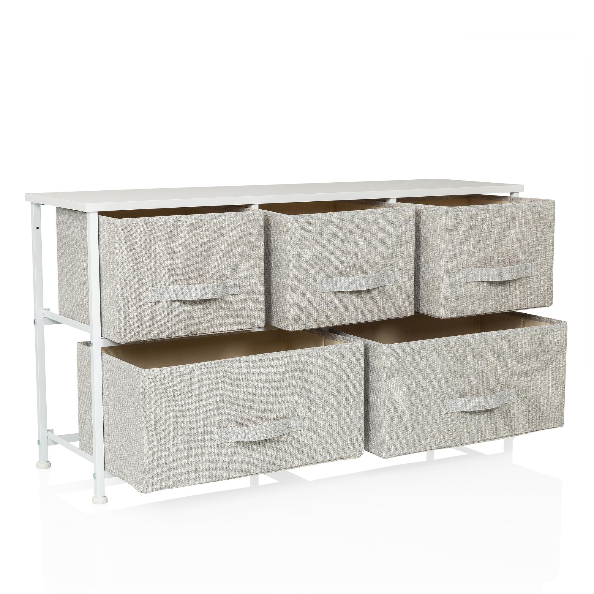 FOLDAR Cassettiera con 5 scomparti Grigio 2