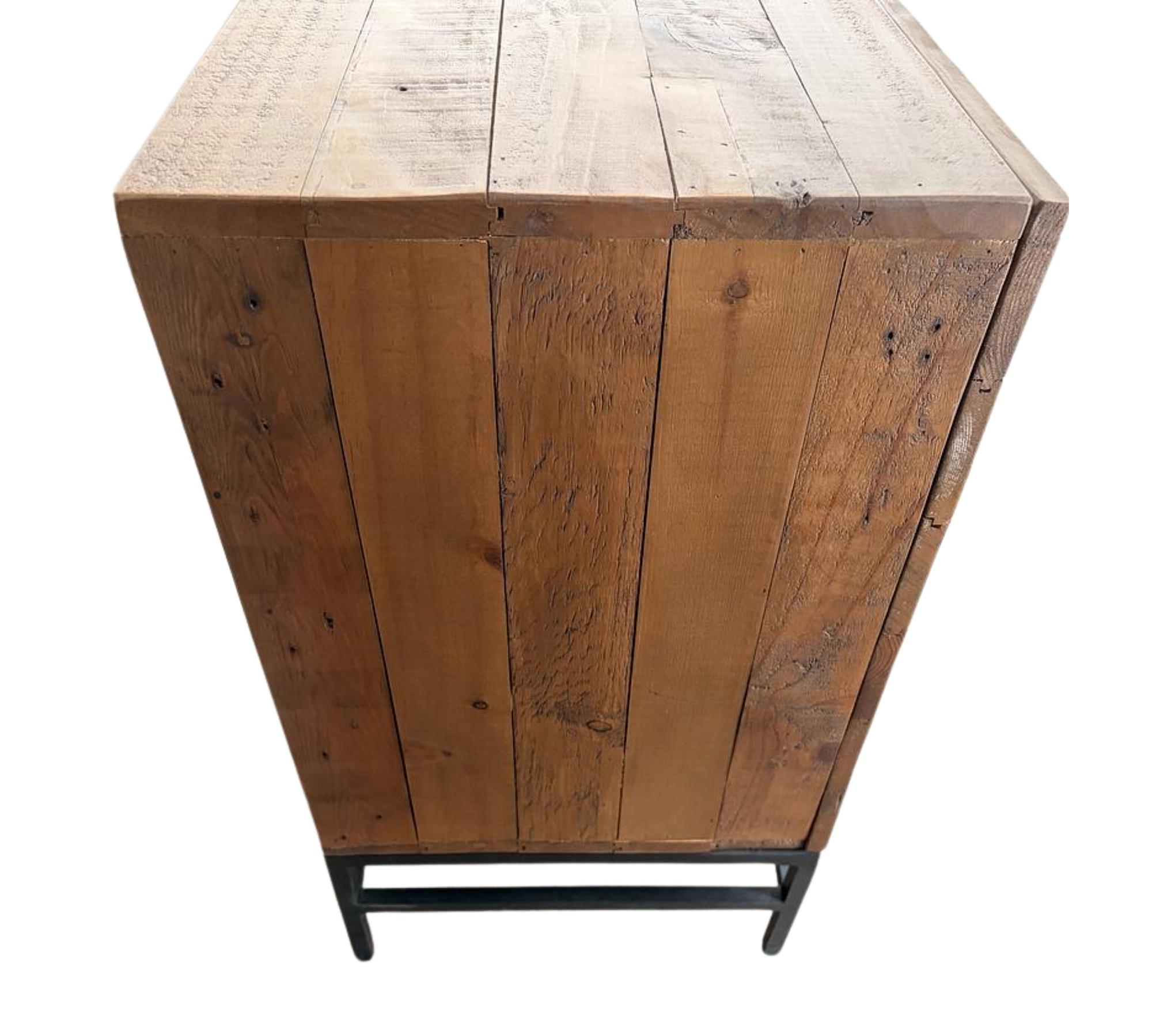 Grasby Sideboard Pinie Massivholz Braun Schwarz 2