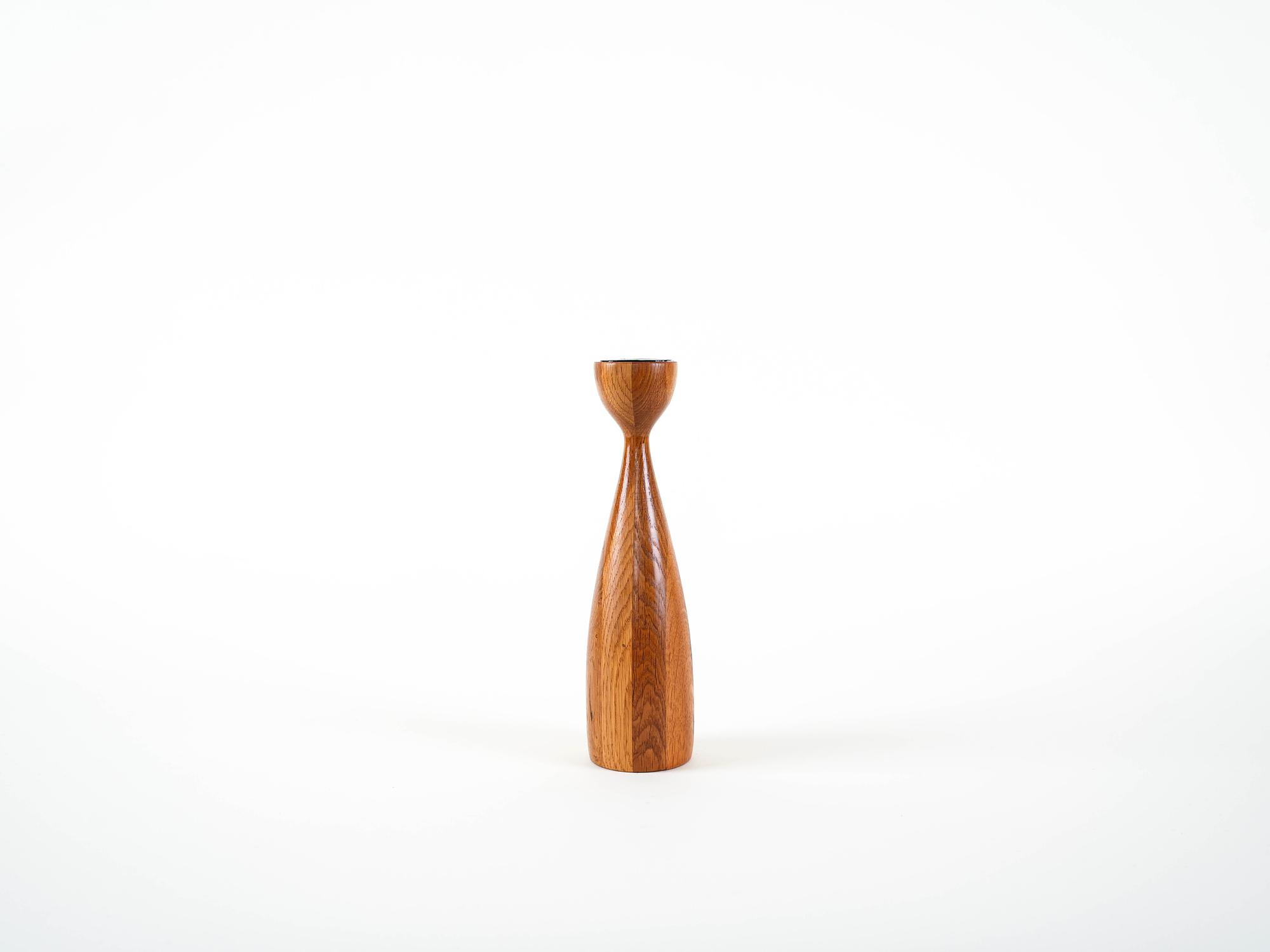 Tealight holder Teak 1970s 2