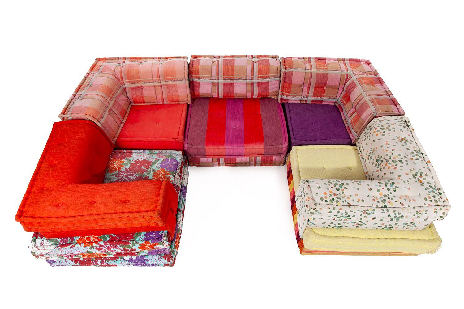 Vintage Hans Hopfer Mah Jong Modulares Sofa Mehrfarbig 0