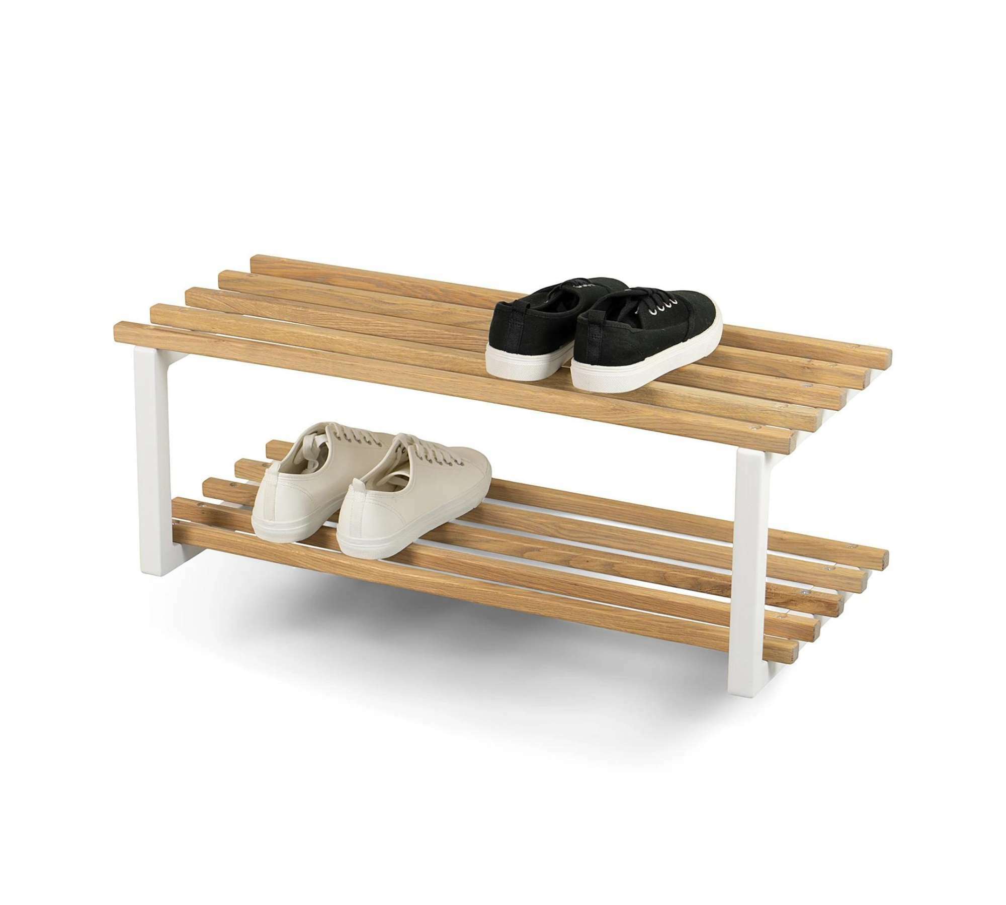 Schuhregal Holz Metall Creme 0