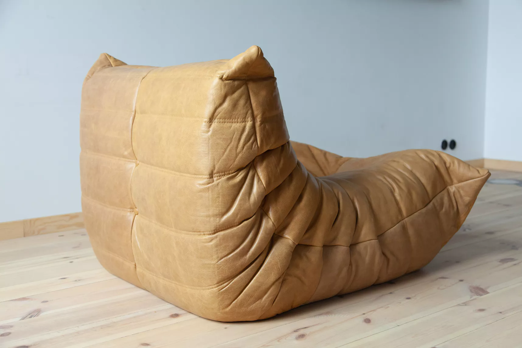 Togo armchair Pull-Up-Leather Camel Brown 6