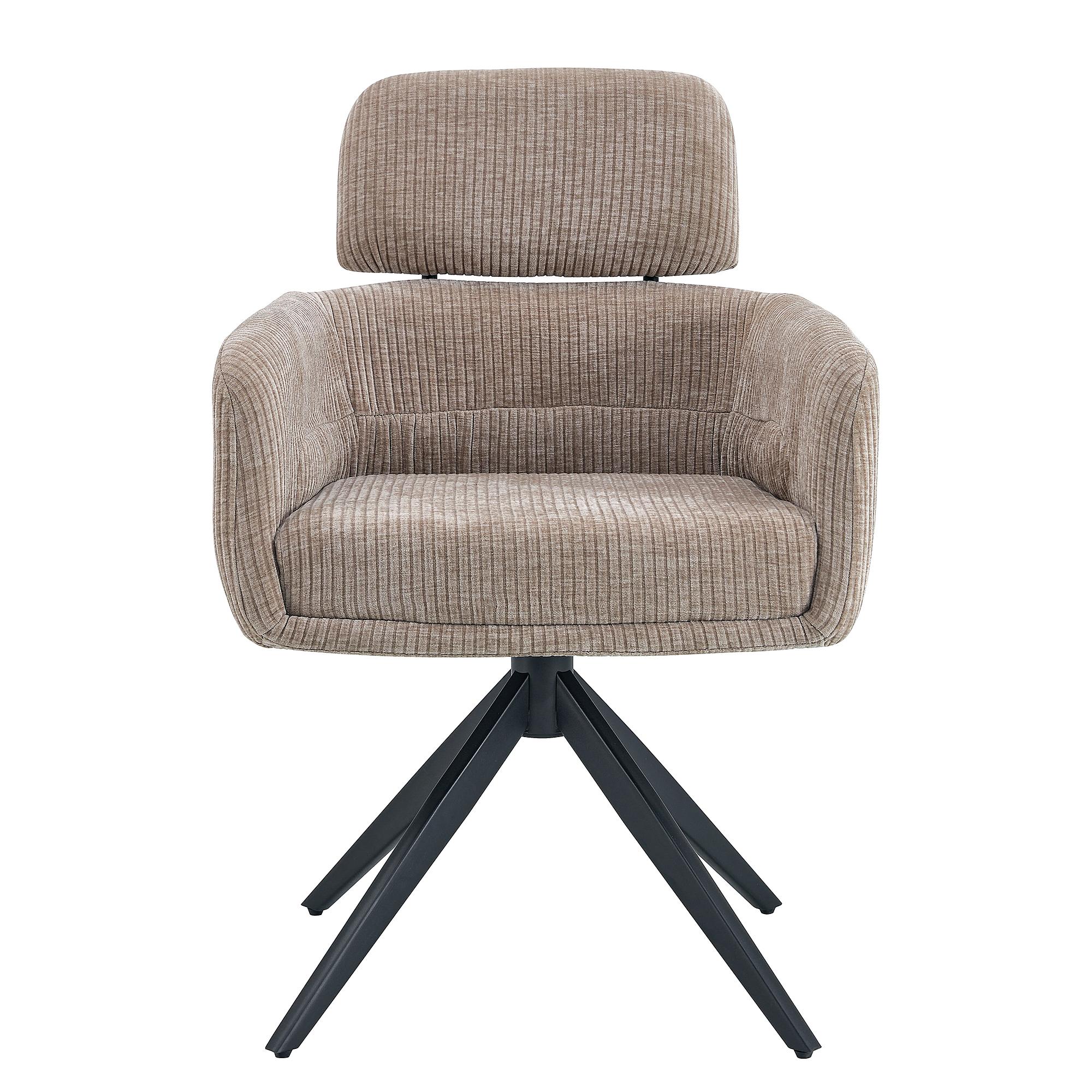 Drehbarer Armlehnenstuhl KELVO 2er-Set Beige 1