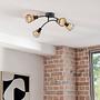 Lendum III Ceiling light Iron Rattan 4-light 2