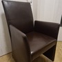 8x Jason 1420 Esszimmerstuhl Leder Metall Braun 0