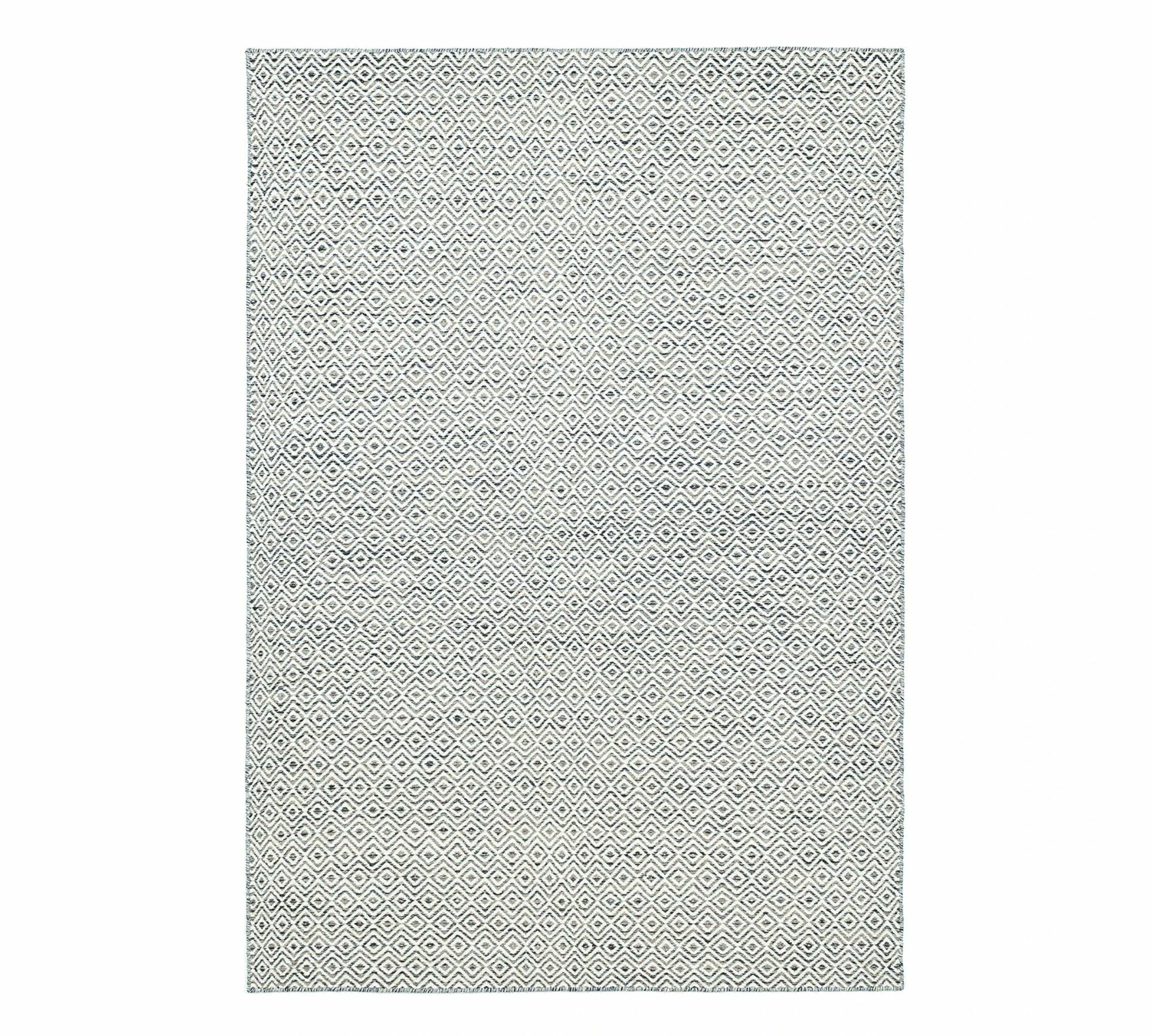 Wollteppich Schurwolle Grau 65 cm x 130 cm 0