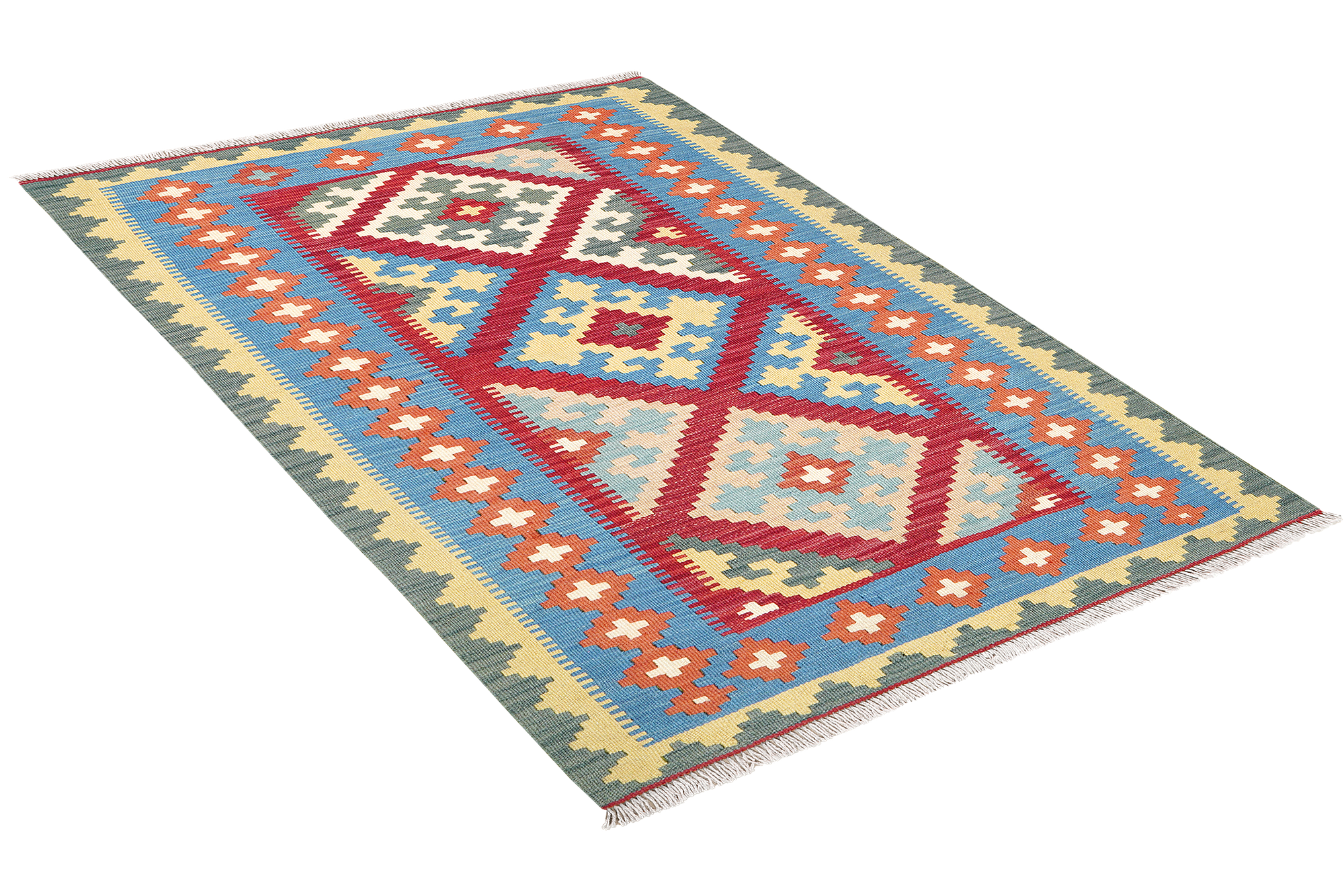 Kelim Gashgai Teppich Wolle Rot 2