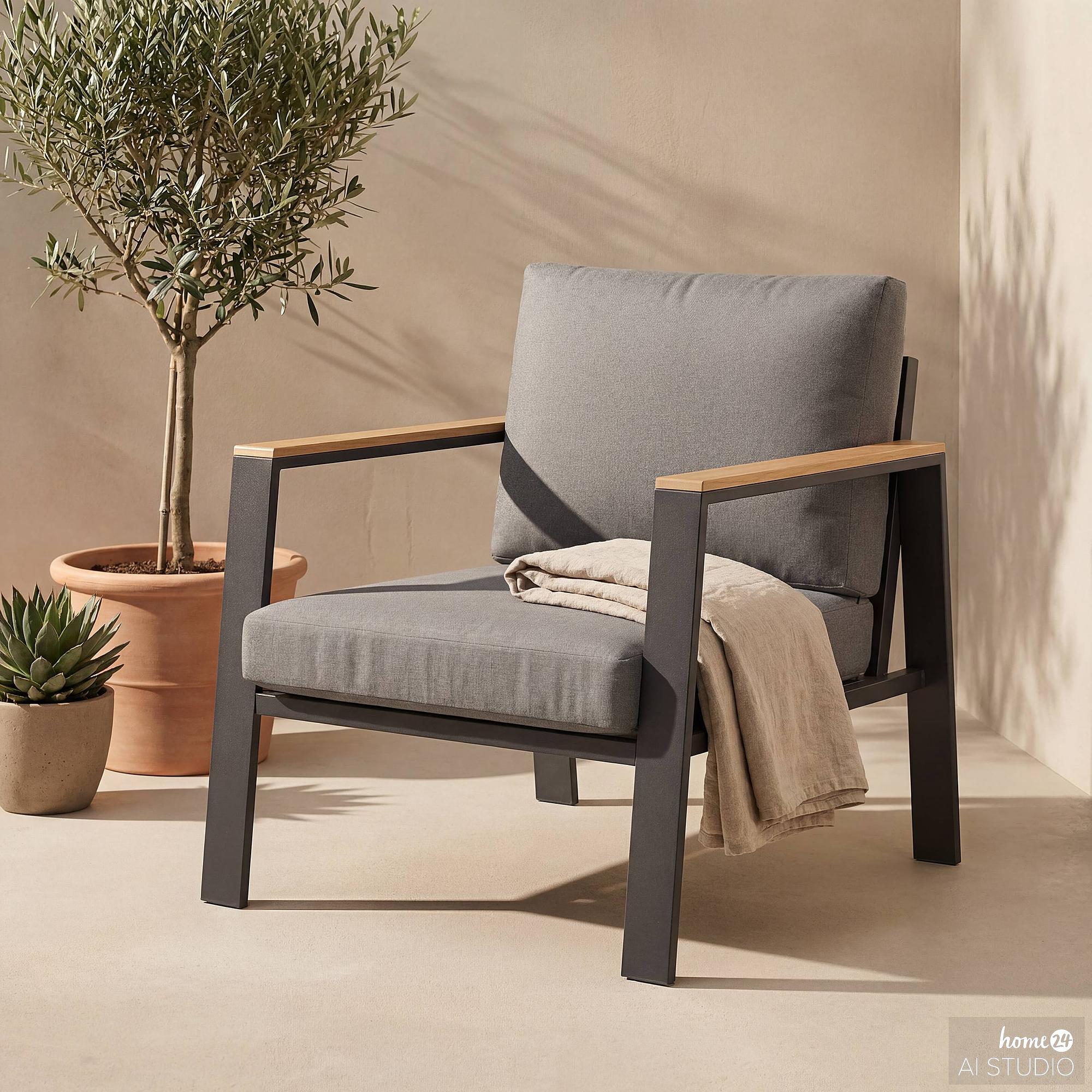 Lounge Chair Aviel Aluminum Anthracite 4
