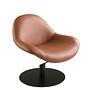 Swiveling armchairFaux leatherBrown 0