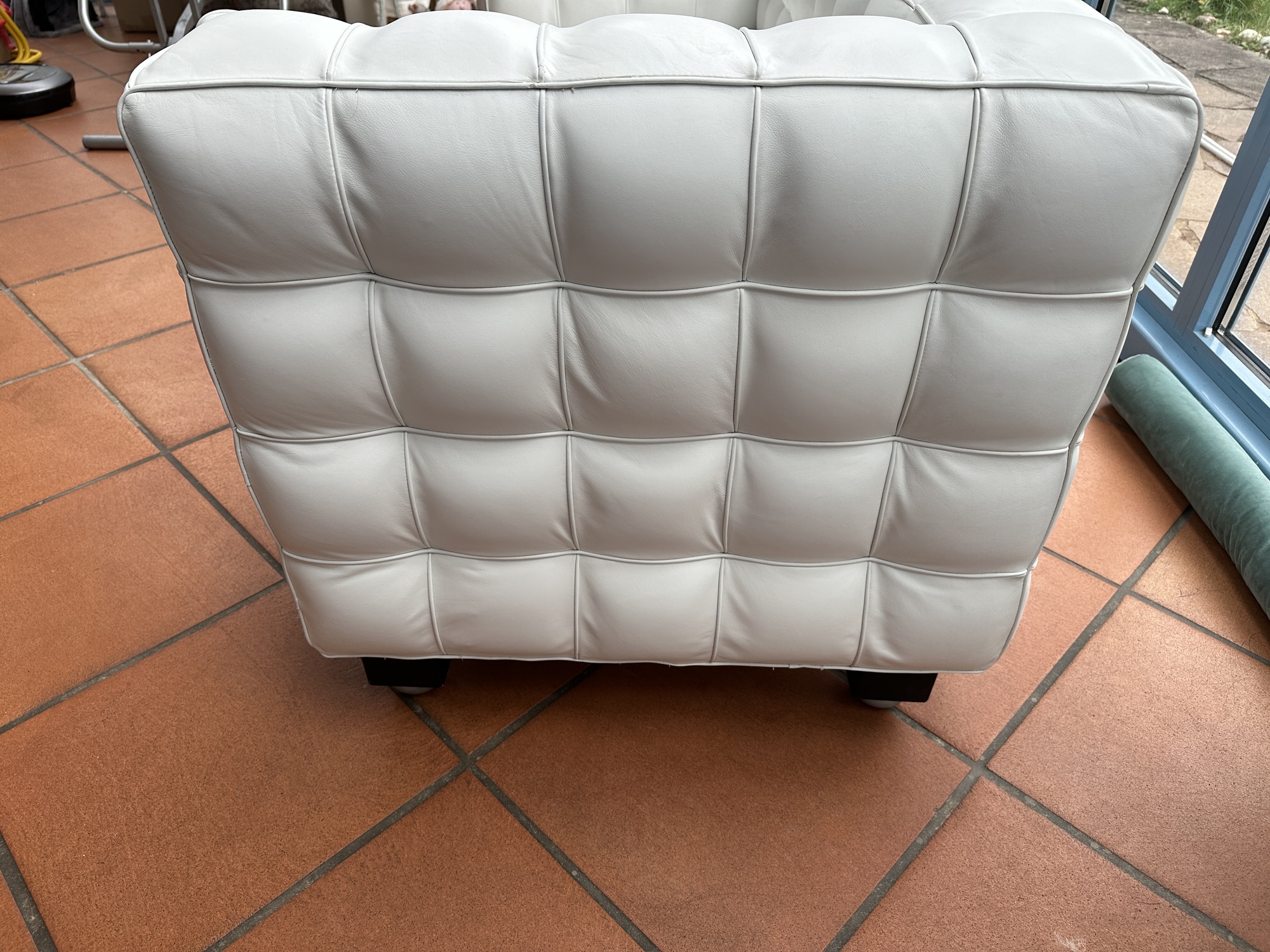 Kubus Sofa Leder Weiß 2