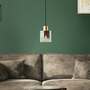 Pendant lamp 1-light smoked glass aluminum 0